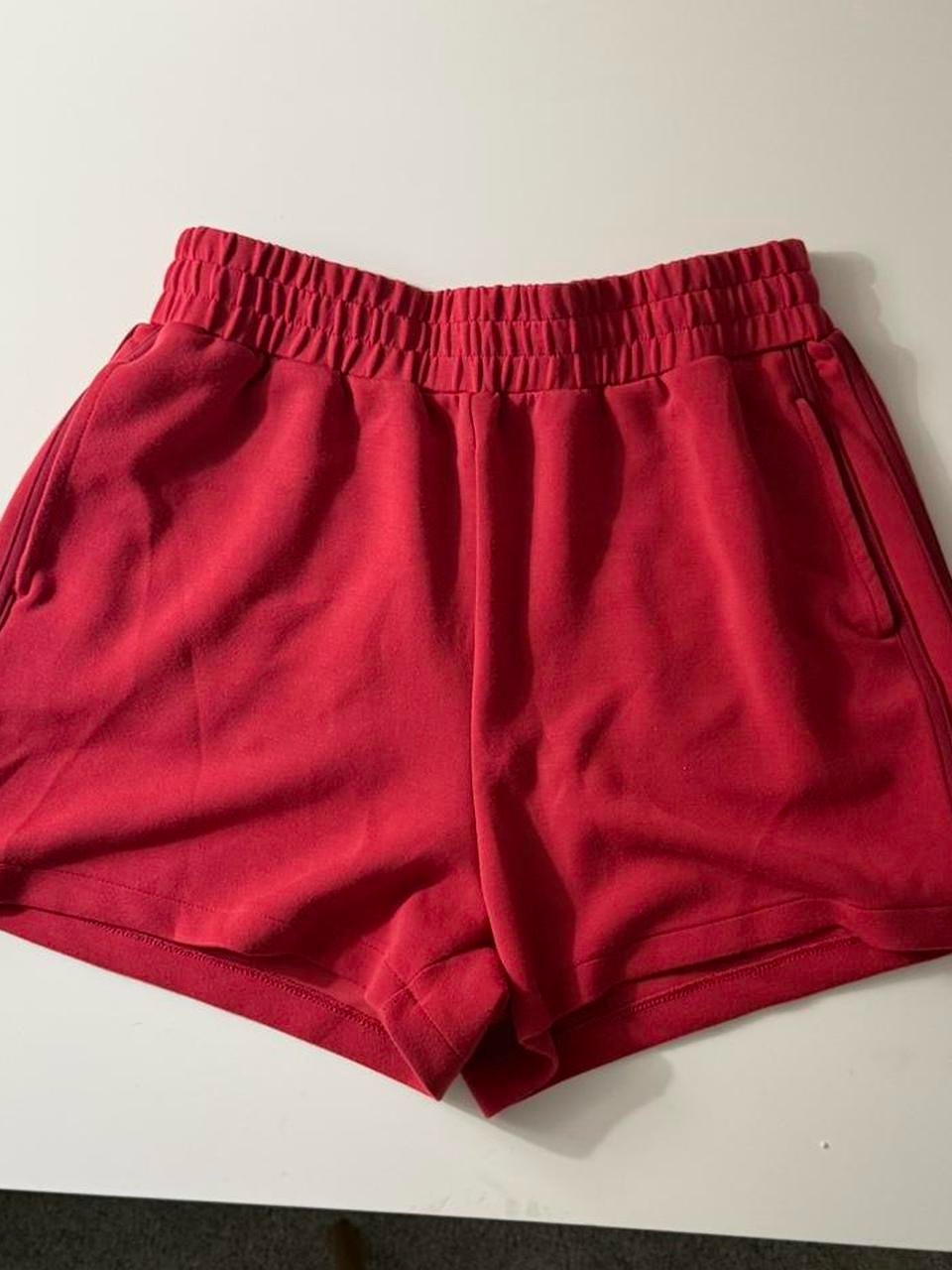 Pacsun Red Elastic-Waist Athletic Shorts